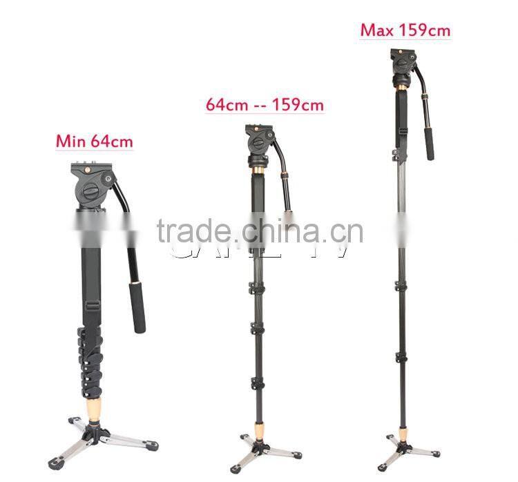 CAME-TV Carbon Fiber Monopod Fast Change Height Fluid Head