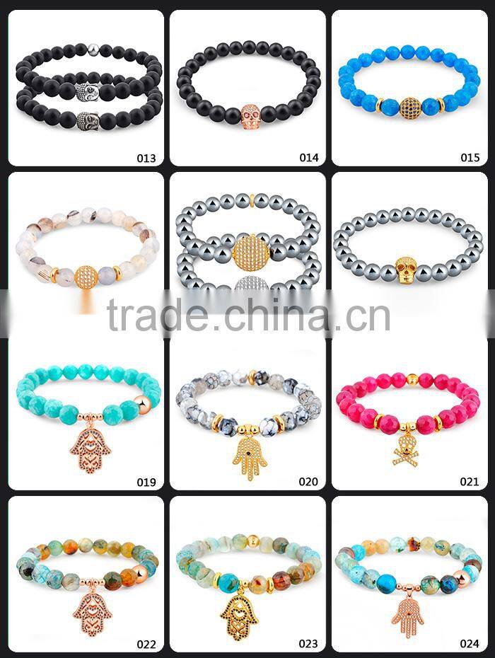 Alibaba Express Jewelry Coral Pink Stone Bracelet