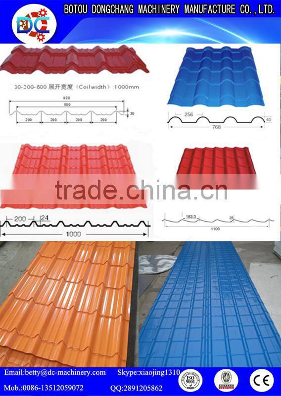 glavanized glazed metal roof sheet making machine
