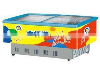 curved glass door deep freezer 100-700l