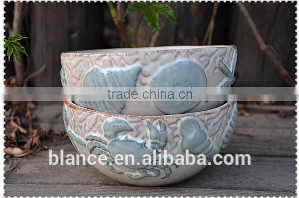 ceramic marine design candy bowl 3d crab shape