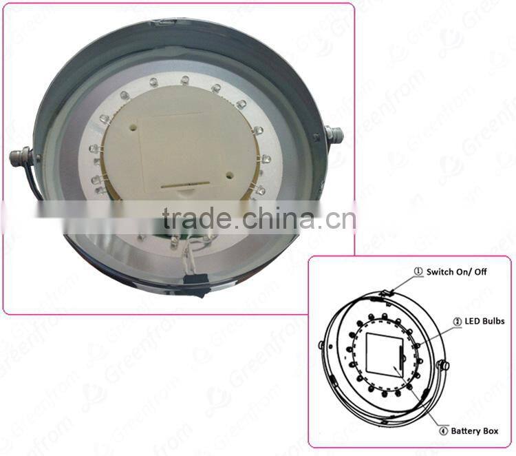 Desktop 5X magnification makeup mirror with light