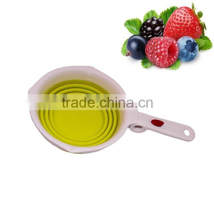 New Design Foldable Silicone Measuring Spoon With Plastics Handle