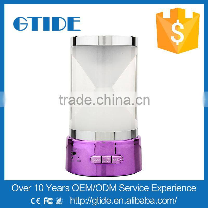 Wholesale Smart Wireless Mini Stereo Bedroom Table bluetooth led light speaker Support Hands-free calling/Alarm Clock/FM/TF card