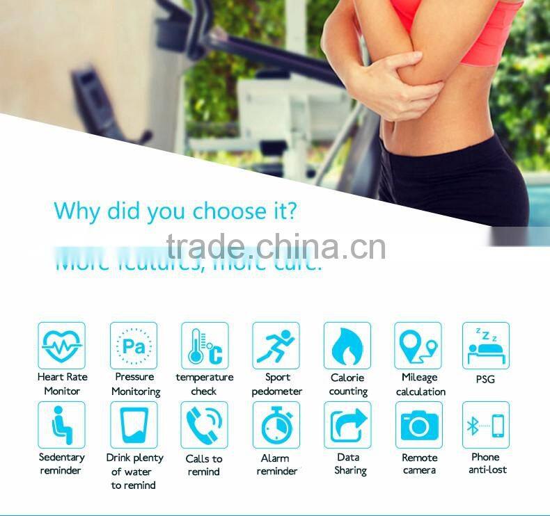 2016 new colorful smart wristbands healthy record data synic to Ios Android smartphones