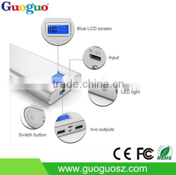 Metal 20000mah mi power bank with display