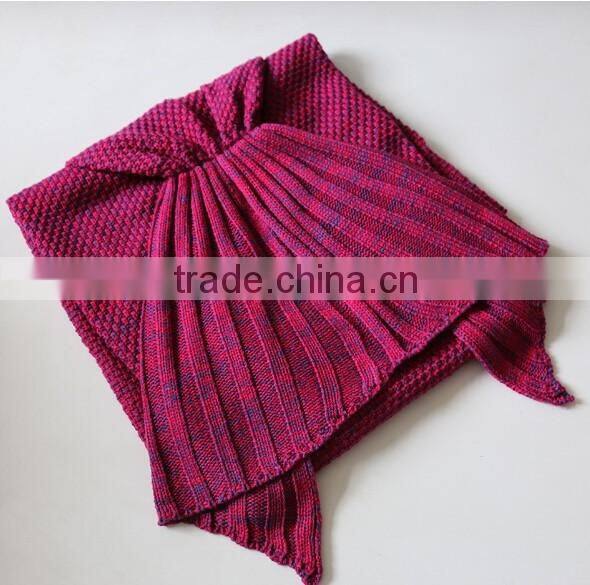 New design Knitting Mermaid Tail Blanket / sofa mermaid blanket / Warm Soft Sleep blanket