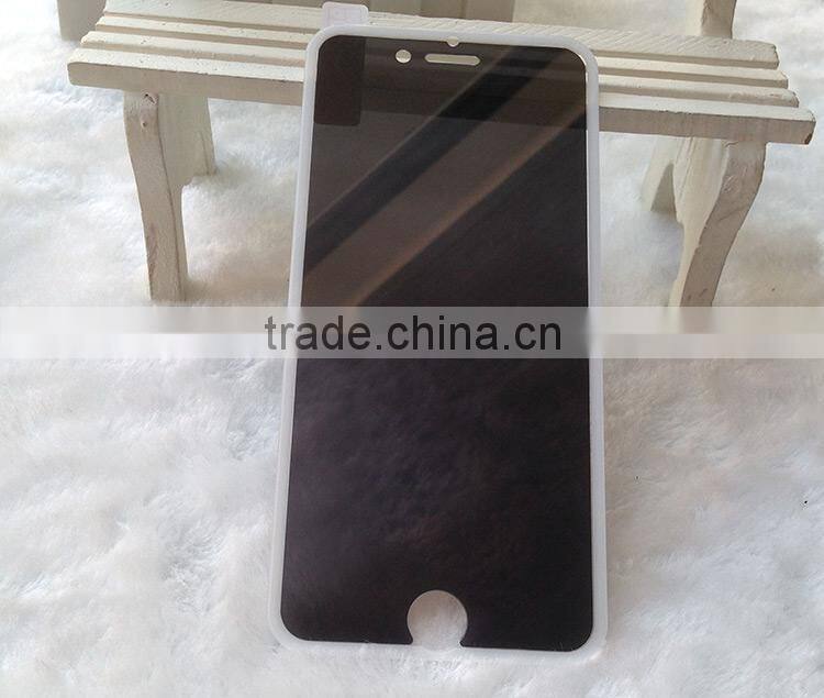 Superhard h9 2.5D tempered glass privacy screen protector for iphone 6