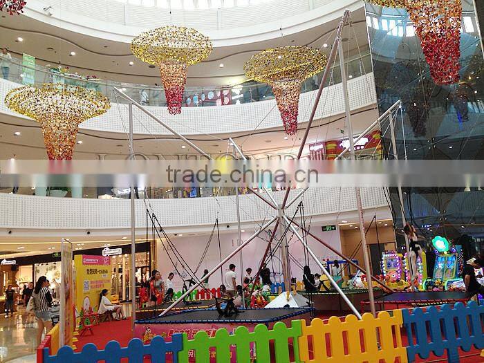 Four Person Kids Bungee Jumps with Springs Mall Entertainment Rides