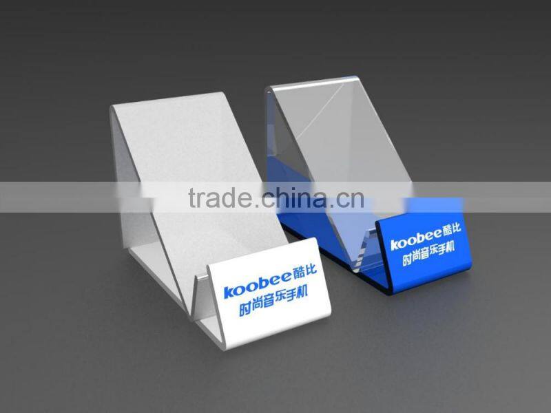 plastic mobile phone holders for retail printing logo clear cell phone holder acrylic cell phone display