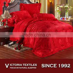 china red romantic wedding bed sheets duvet cover set