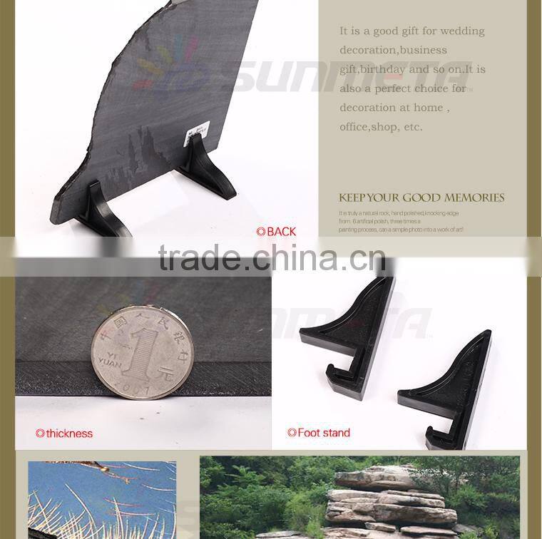 2015 Sunmeta manufacturer 3D sublimation heat press rock photo, slate