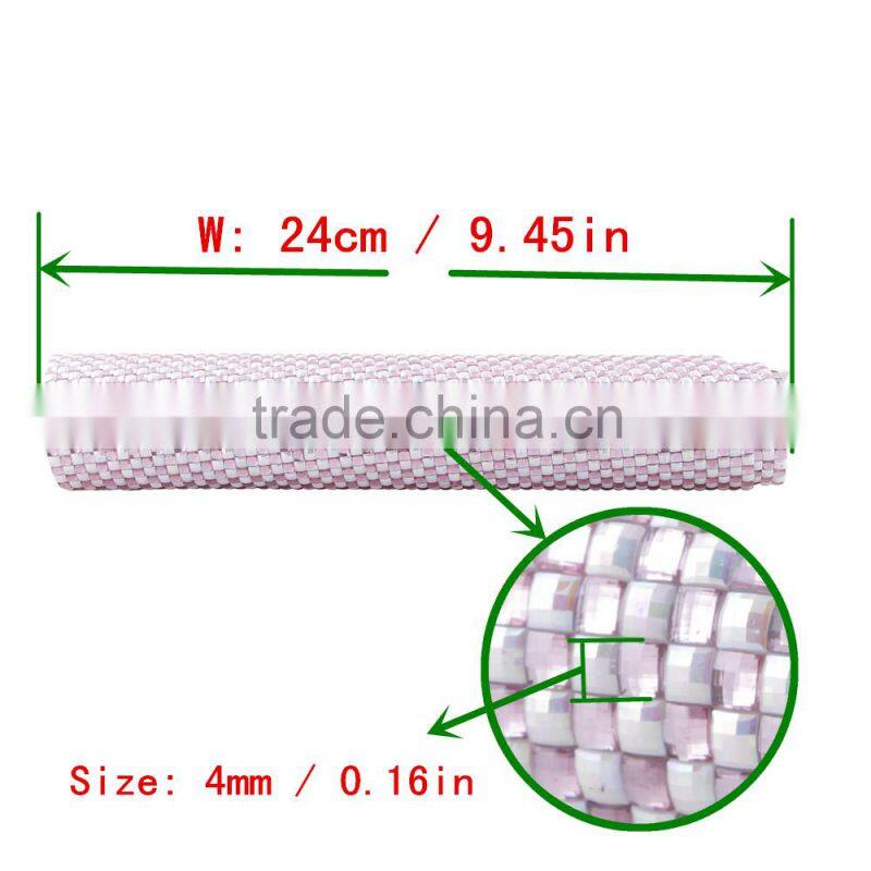 4mm clear pink with white ab color squre rhinestone trimming wholesale rhinestone sticker sheets rhinestone accessories