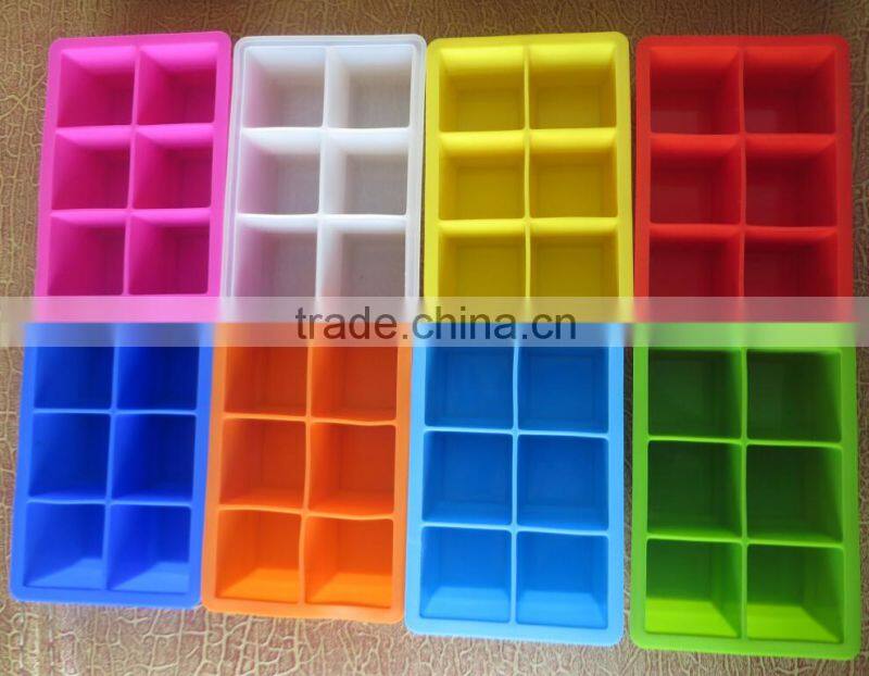 wholesale FDA food grade bpa free big sphere cube homemade 6 cavity silicone ice cooler mold