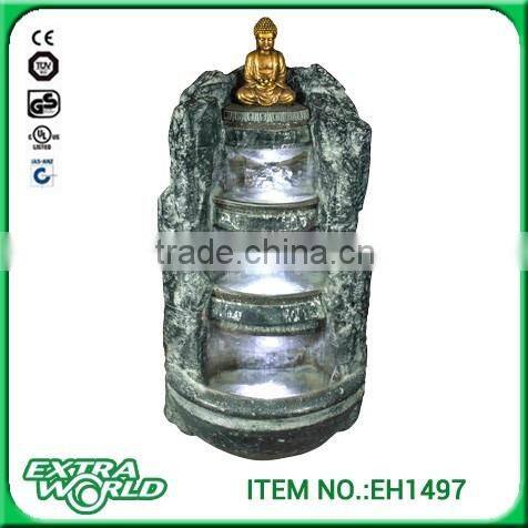 resin garden ganesh three layer waterfall fountain