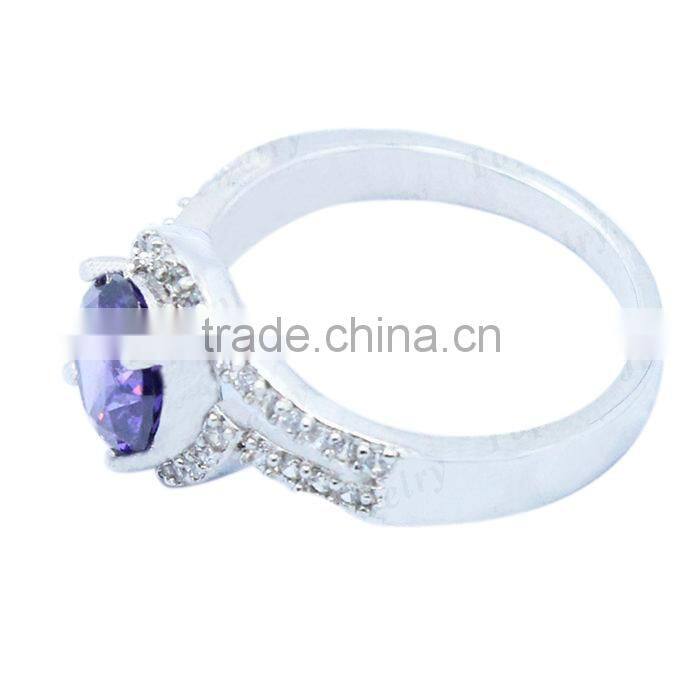 925 silver jewelry wholesale Micro pave setting cubic zircon ring