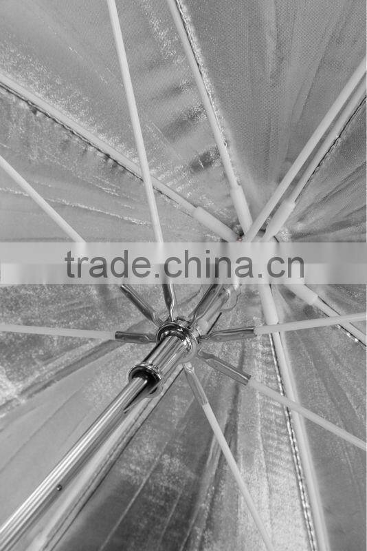 Most popular soft studio light reflector umbrella with stainless steel umbrella rod