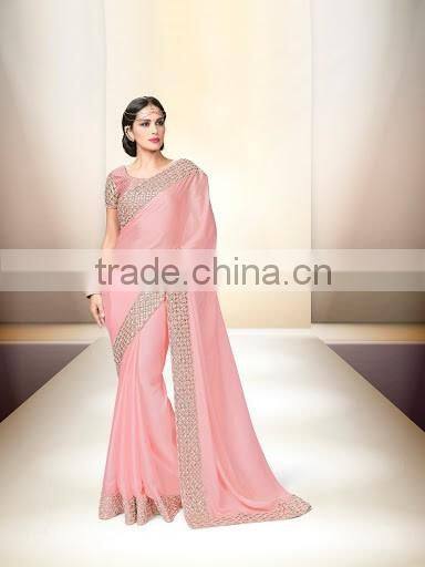 Marine Blue Georgette Saree
