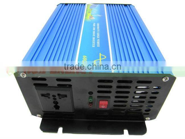 Pure sine wave inverter 600w. 12V/24V/48V DC to 100/110/120/220/230/240V AC.