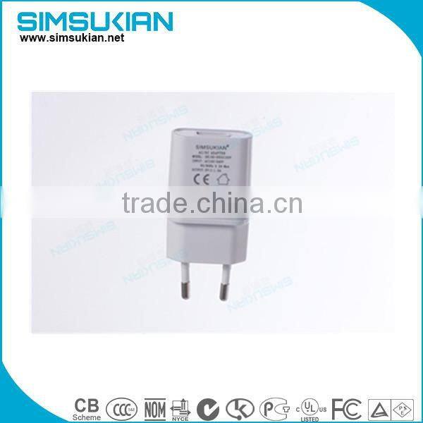 CE KC approval new design portable USB 5v 500ma 800 ma 1000ma ac dc power adapter