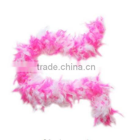 Turkey Chandelle Feather Boas -party decoration two tone mixed(pink/White)