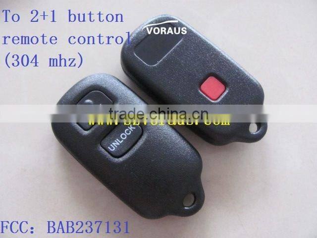 New key To 2+1 button remote control (304 mhz) FCC:BAB237131
