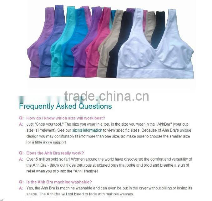 Ahh Bra,The original comfortable functional fashion Bra(Black)