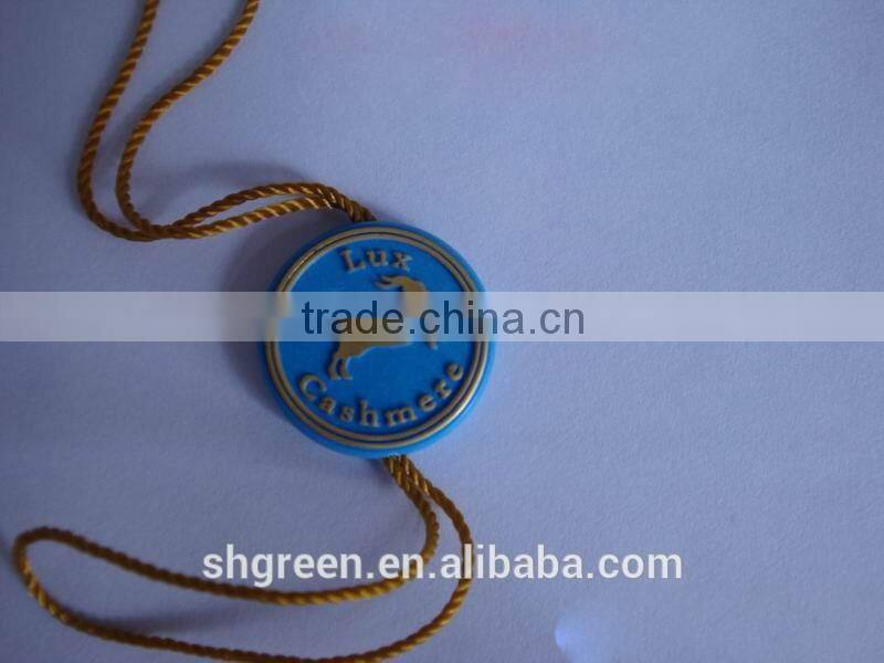 Custom brand plastic string tags