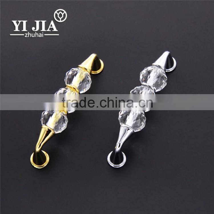 Long Strip Furniture Cabinet Crystal Glass Pull Handle