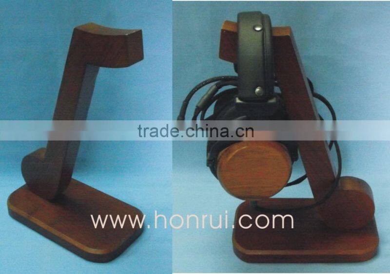 wooden headset display