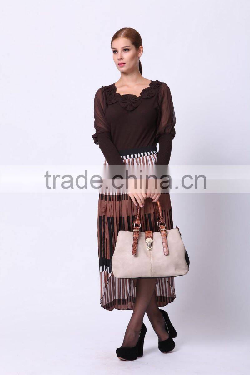 2016 PRETTY STEPS winter collections high quality fashion dress long sleeve dress for woman