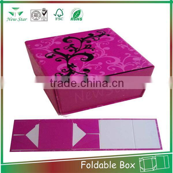 black paper magnet closure foldable packing box factory