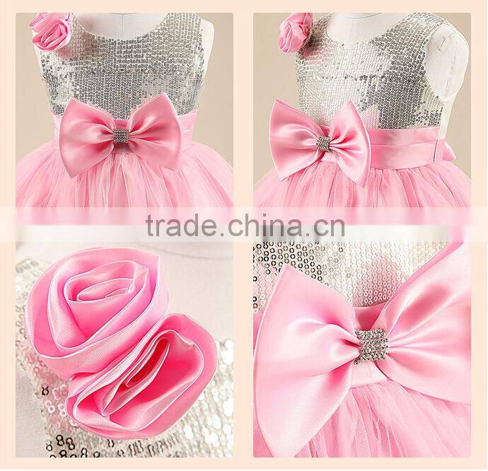 Casual Formal Sweet Sleeves Kids Girls Dresses One Pieces Girls Party Dresses Kids Party Wear Girls Christmas Evening Dress