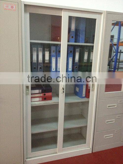 Glass Door Key Locks Cabinet