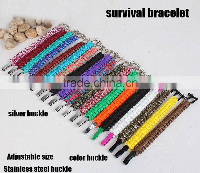 2015 new arrival paracord survival bracelet,high quality paracord bangle/bracelet