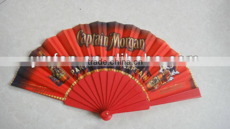 promotion plastic with fabric fan