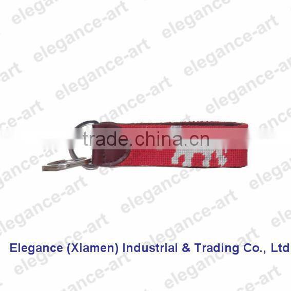 Promotional Customized Elephant Needlepoint Key Fob