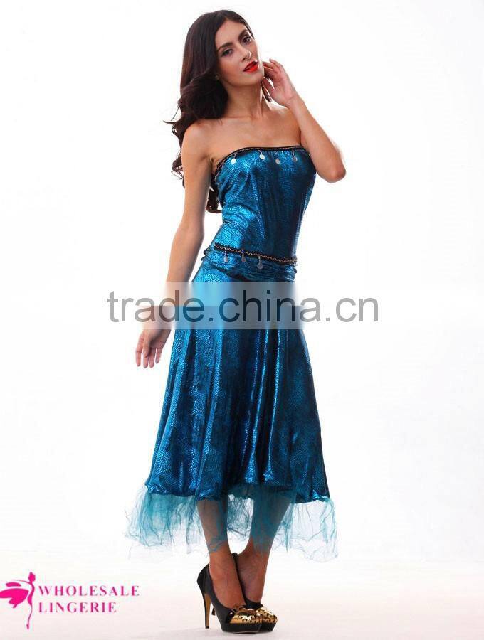 Multicolor Flowers Round Neck Above Knee Blend Dress