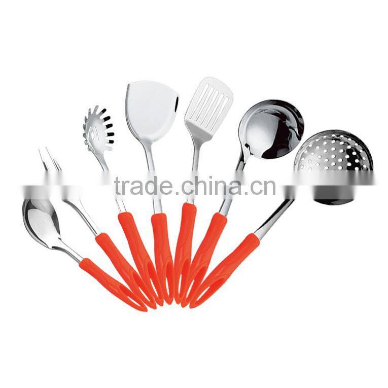 stainless steel kitchenware 2015 style high Quality with plastic handle Cookware/modern kitchen designs7PCS/SET S48