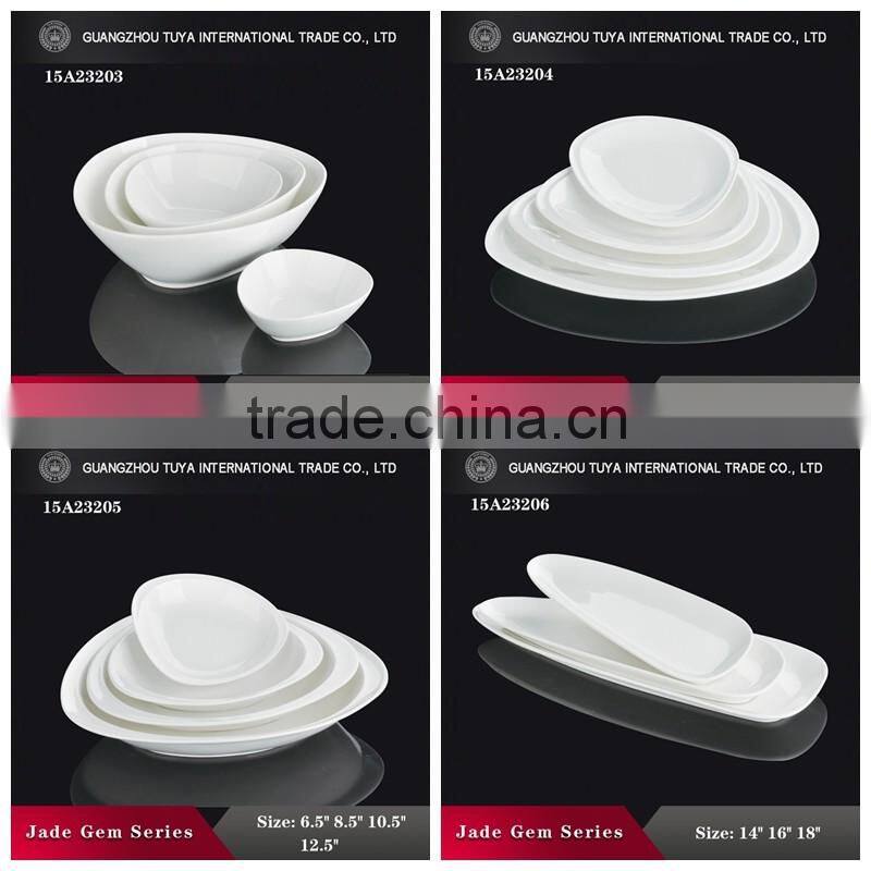 Wholesale high quality, delicate white fine porcelain dinner set