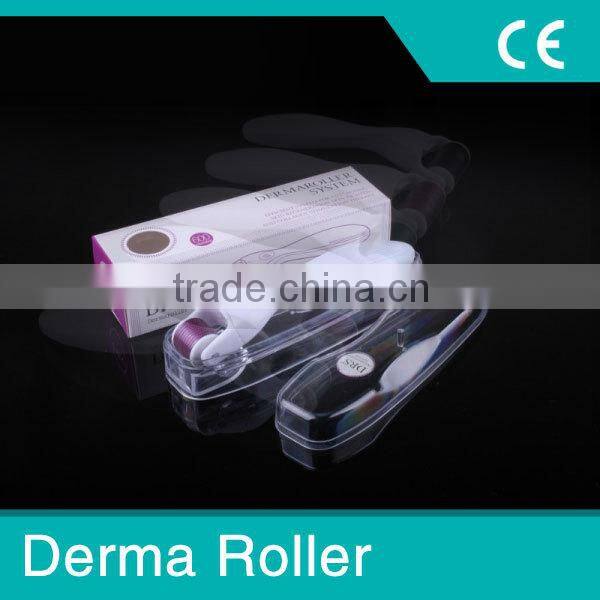2016 new products face and body massage microneedle dermaroller stainless micro derma roller with 600 pins