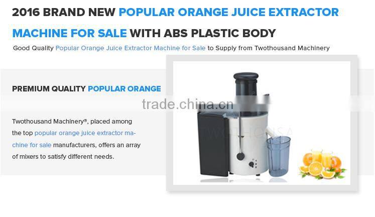 Plastic Shell 2016 Popular Orange Juice Extractor Machine for Sale