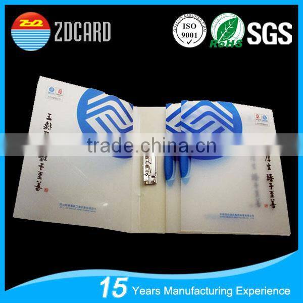 Customized A4 thick PP material plastic file folder