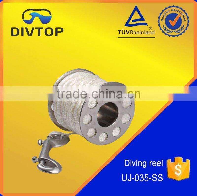 plastic dive reel fly reel nylon reel with brass hook