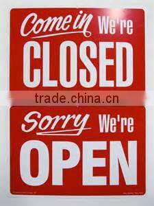 plastic open closed door signs