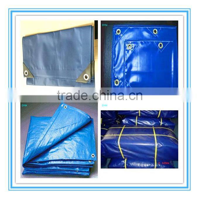 PVC laminated canvas tarpaulin with eyelets for tent