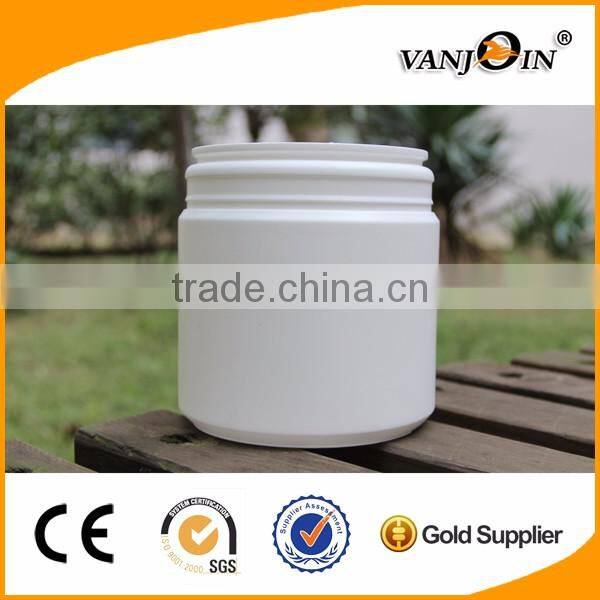 500ML HDPE White Round Clear Plastic Jar for Cosmetics Care Storage
