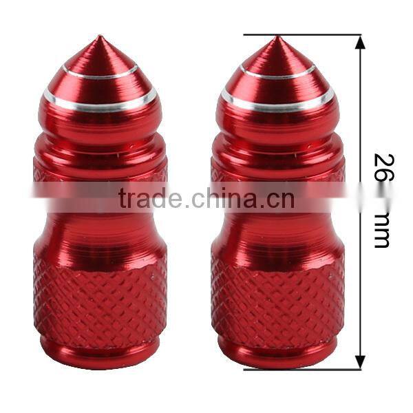 Motorcycle Universal Red 2PCS helix shape Tire Air Valve Stem Caps fit all new