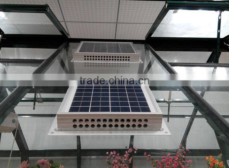 grand technology 8W 12v dc solar fan for greenhouses use