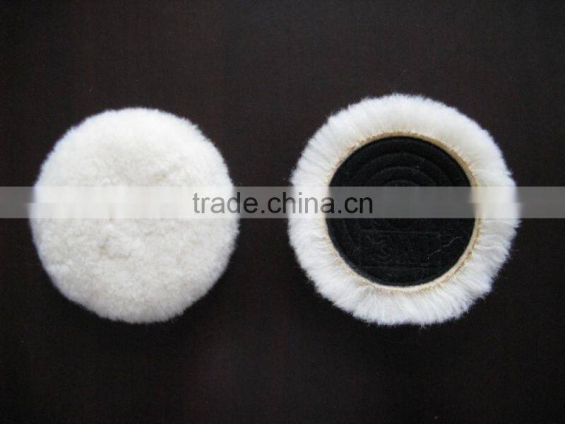 Lambskin polishing bonnet,wool bonnet,wool buffing pad